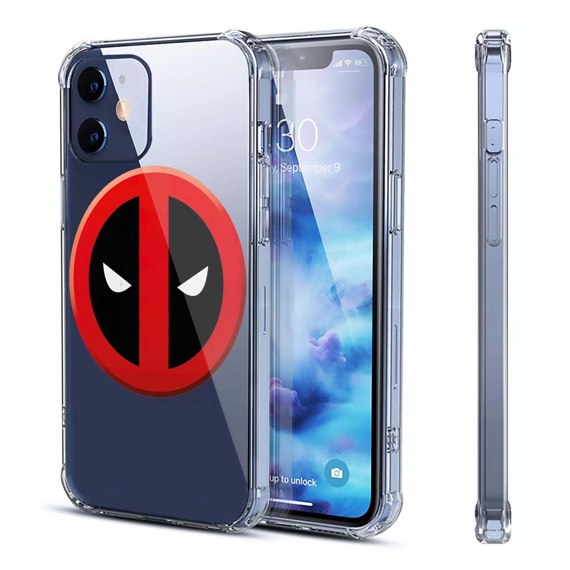 （画像用） Deadpool デッドプール 【iPhone 12シリーズ対応】透明スマホケース（クリアソフトケース）